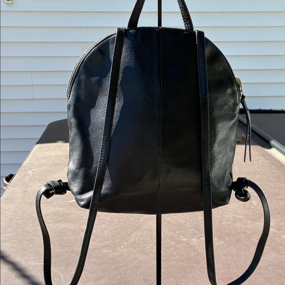 Margot Black Leather Mini Backpack - Picture 4 of 7